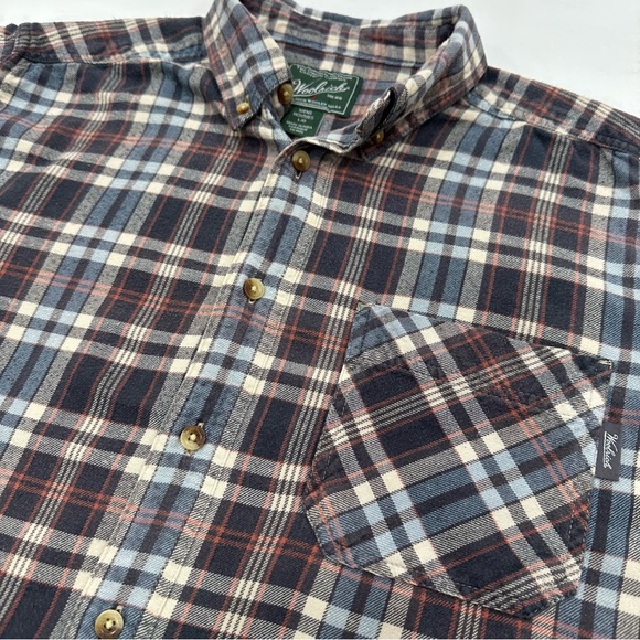 Woolrich Other - Woolrich Men's Black/Blue/White Plaid Flannel Long Sleeve Shirt Large_Vintage